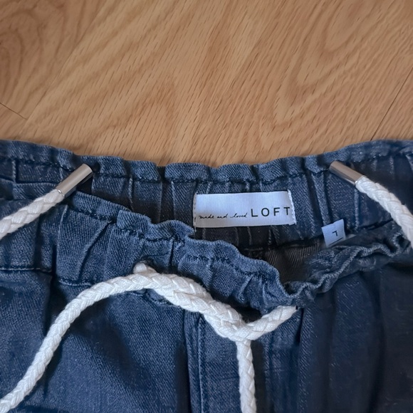 Loft Wide Leg Pull On Drawstring Pants Large - Picture 3 of 5